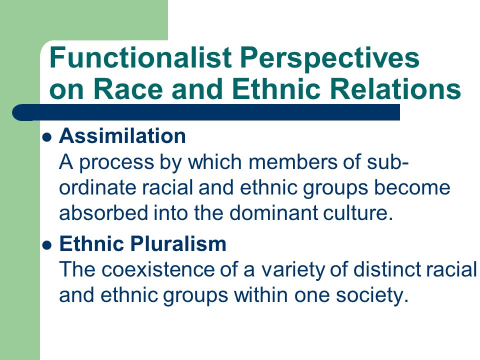 Functionalist perspective on race